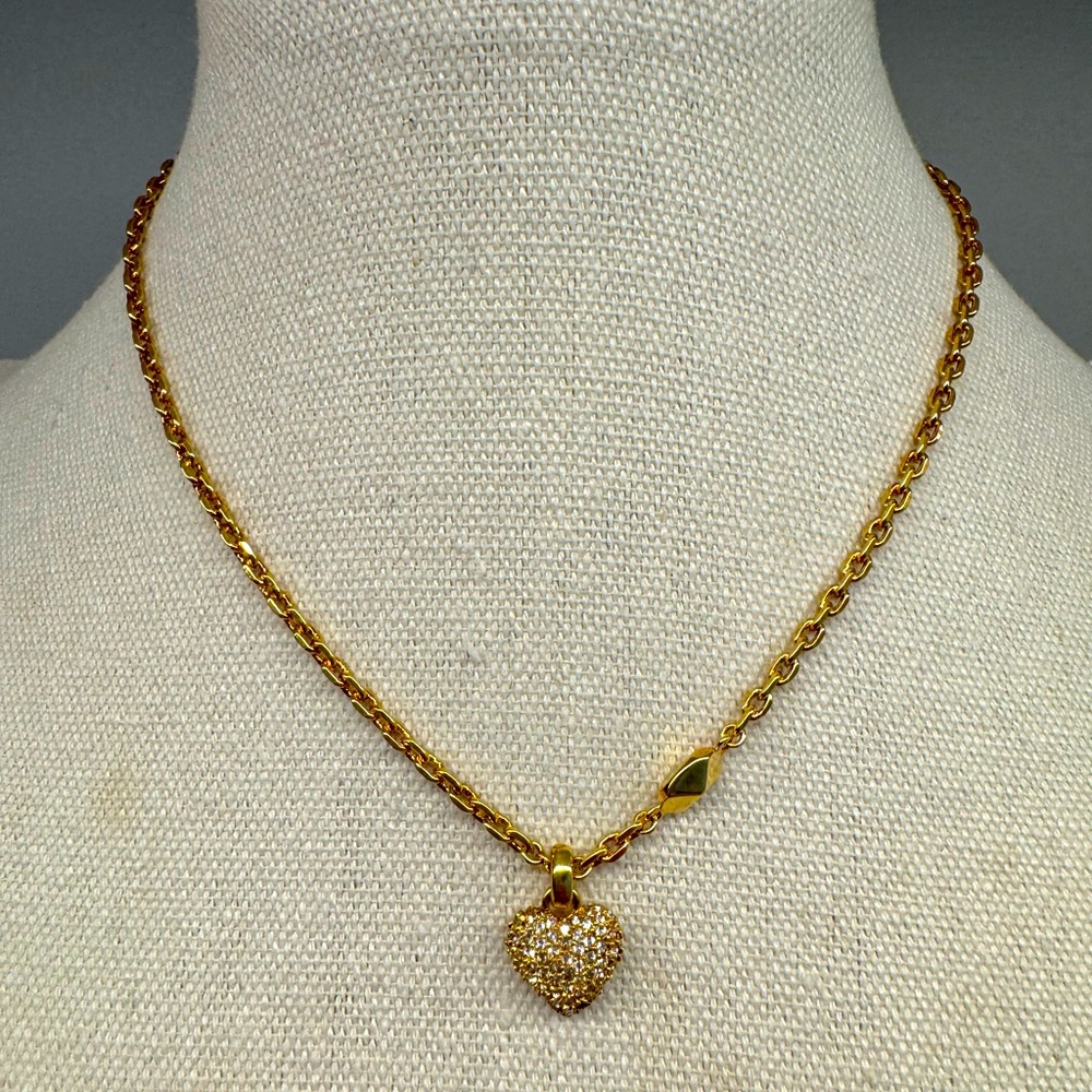 💛Dior Heart 💛Rhinestone Necklace 16”
